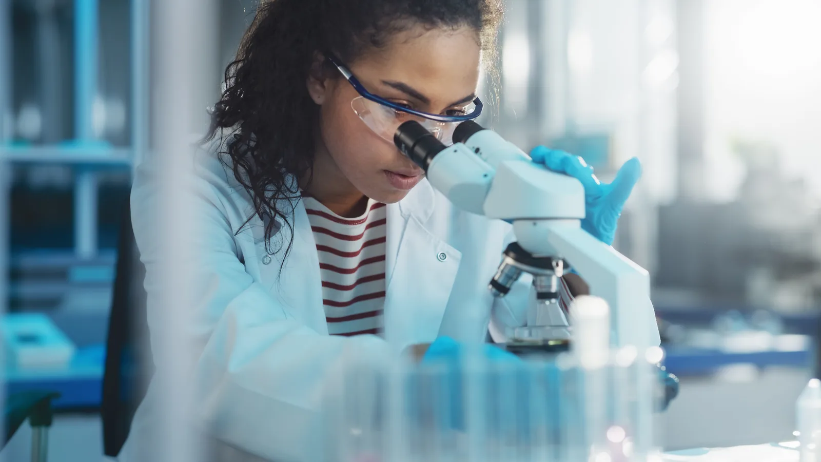 Laboratory — test tube and results