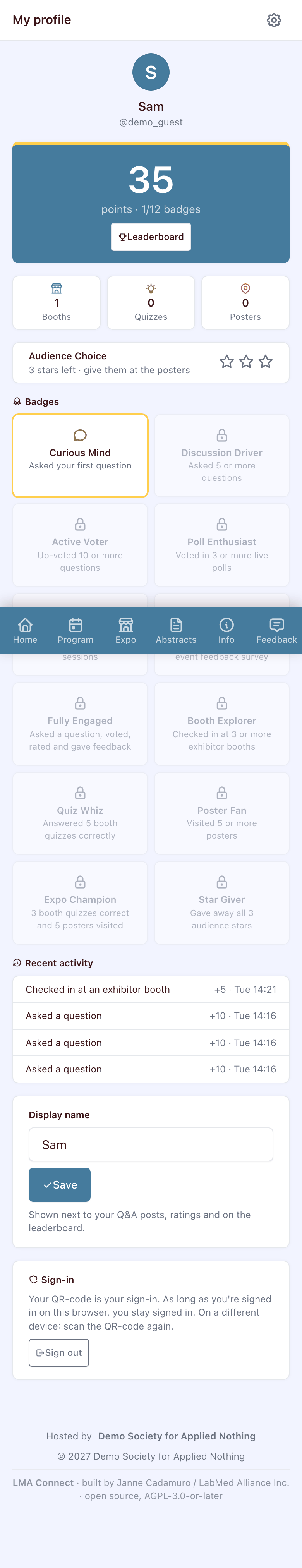 My profile